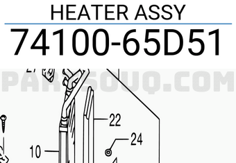 Suzuki 7410065D51 HEATER ASSY