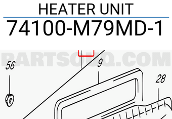 Suzuki 74100M79MD1 HEATER UNIT