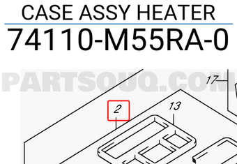 Suzuki 74110M55RA0 CASE ASSY HEATER