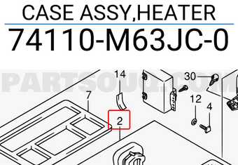 Suzuki 74110M63JC0 CASE ASSY,HEATER