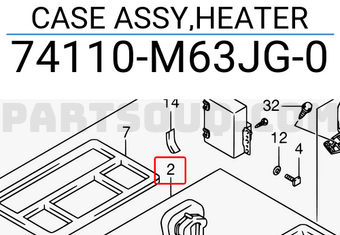 Suzuki 74110M63JG0 CASE ASSY,HEATER