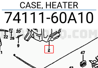 Suzuki 7411160A10 CASE, HEATER