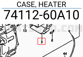 Suzuki 7411260A10 CASE, HEATER