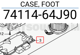 Suzuki 7411464J90 CASE, FOOT