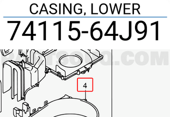 Suzuki 7411564J91 CASING, LOWER