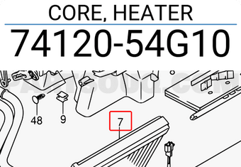 Suzuki 7412054G10 CORE, HEATER
