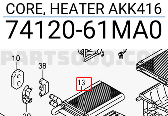 Suzuki 7412061MA0 CORE, HEATER AKK416