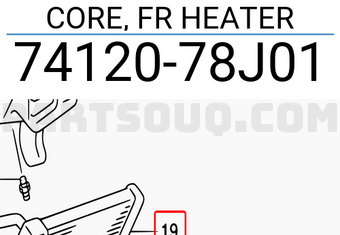 Suzuki 7412078J01 CORE, FR HEATER