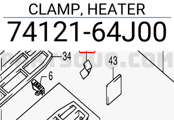 Suzuki 7412164J00 CLAMP, HEATER