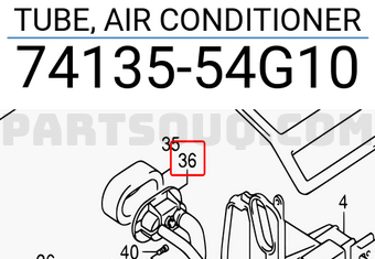 Suzuki 7413554G10 TUBE, AIR CONDITIONER