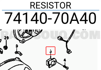 Suzuki 7414070A40 RESISTOR