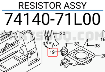 Suzuki 7414071L00 RESISTOR ASSY