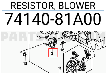 Suzuki 7414081A00 RESISTOR, BLOWER