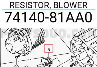 Suzuki 7414081AA0 RESISTOR, BLOWER