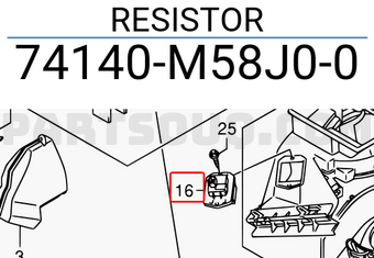 Suzuki 74140M58J00 RESISTOR