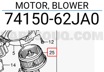 Suzuki 7415062JA0 MOTOR, BLOWER