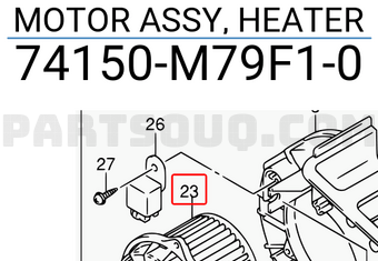 Suzuki 74150M79F10 MOTOR ASSY, HEATER
