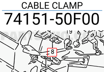 Suzuki 7415150F00 CABLE CLAMP