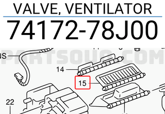 Suzuki 7417278J00 VALVE, VENTILATOR