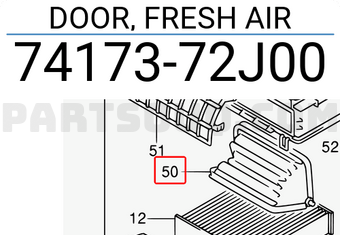 Suzuki 7417372J00 DOOR, FRESH AIR