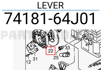 Suzuki 7418164J01 LEVER