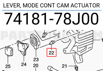 Suzuki 7418178J00 LEVER, MODE CONT CAM ACTUATOR