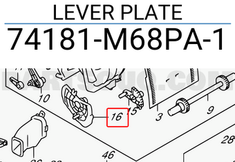 Suzuki 74181M68PA1 LEVER PLATE