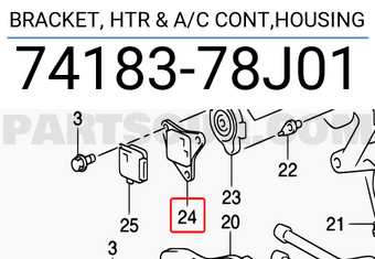 Suzuki 7418378J01 BRACKET, HTR & A/C CONT,HOUSING