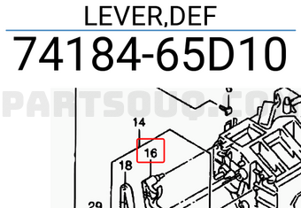 Suzuki 7418465D10 LEVER,DEF