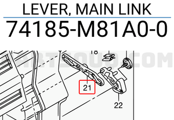 Suzuki 74185M81A00 LEVER, MAIN LINK