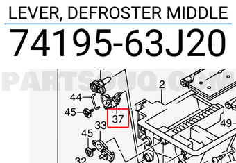 Suzuki 7419563J20 LEVER, DEFROSTER MIDDLE