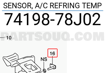 Suzuki 7419878J02 SENSOR, A/C REFRING TEMP