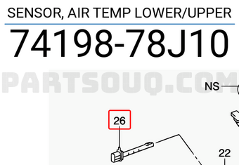 Suzuki 7419878J10 SENSOR, AIR TEMP LOWER/UPPER