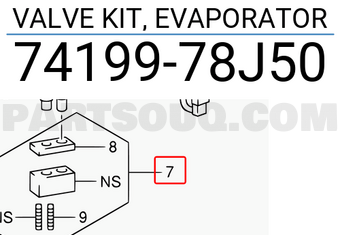 Suzuki 7419978J50 VALVE KIT, EVAPORATOR