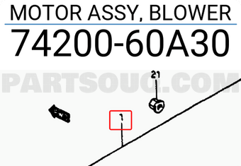 Suzuki 7420060A30 MOTOR ASSY, BLOWER