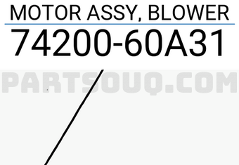 Suzuki 7420060A31 MOTOR ASSY, BLOWER