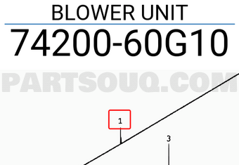 Suzuki 7420060G10 BLOWER UNIT