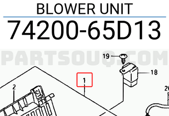 Suzuki 7420065D13 BLOWER UNIT