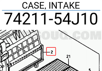 Suzuki 7421154J10 CASE, INTAKE
