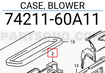 Suzuki 7421160A11 CASE, BLOWER
