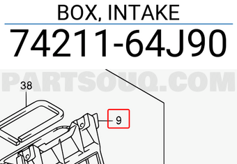 Suzuki 7421164J90 BOX, INTAKE