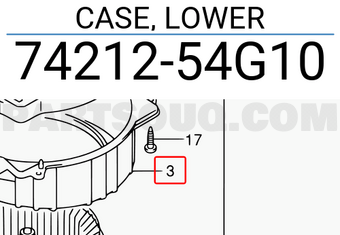 Suzuki 7421254G10 CASE, LOWER