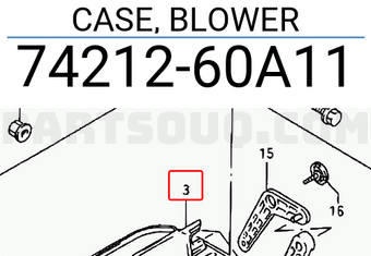 Suzuki 7421260A11 CASE, BLOWER