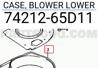 Suzuki 7421265D11 CASE, BLOWER LOWER