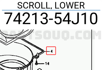 Suzuki 7421354J10 SCROLL, LOWER