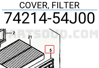 Suzuki 7421454J00 COVER, FILTER