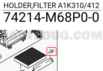 Suzuki 74214M68P00 HOLDER,FILTER A1K310/412