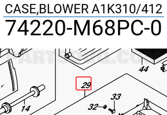 Suzuki 74220M68PC0 CASE,BLOWER A1K310/412