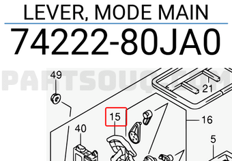 Suzuki 7422280JA0 LEVER, MODE MAIN