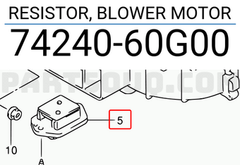 Suzuki 7424060G00 RESISTOR, BLOWER MOTOR